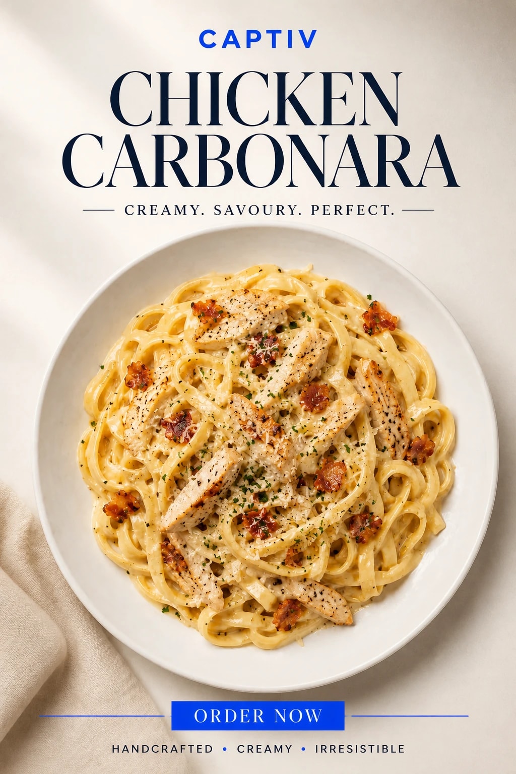 Captiv cafe and restaurant ad creative